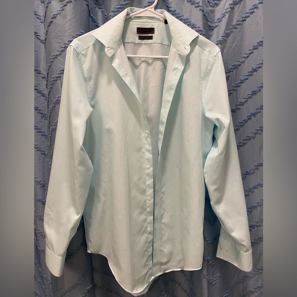 Calvin Klein Soft Blue Men's Casual Shirt